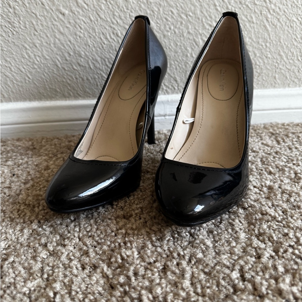Calvin Klein Black Patent Heels